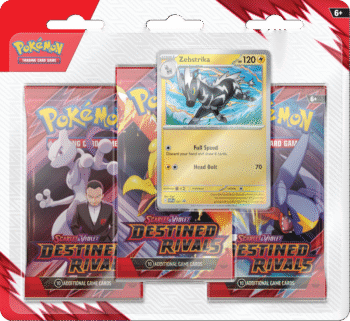 Pokémon TCG: Scarlet & Violet - Destined Rivals - 3-Pack Blister - Zebstrika